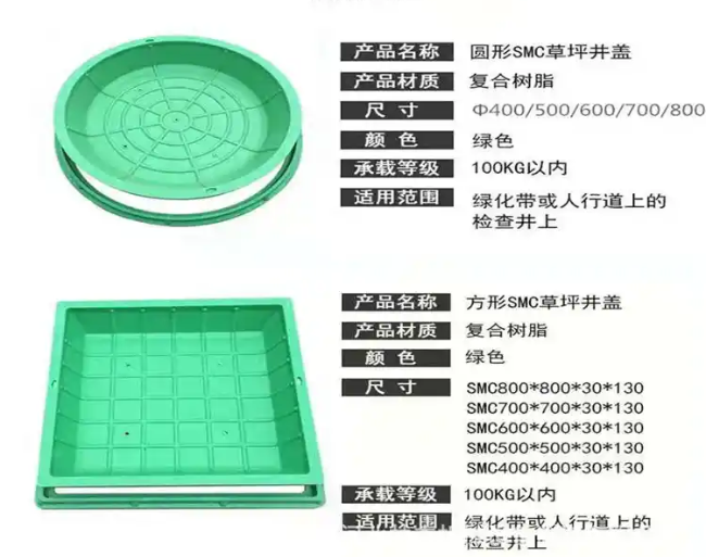景县树脂复合种植井盖展示